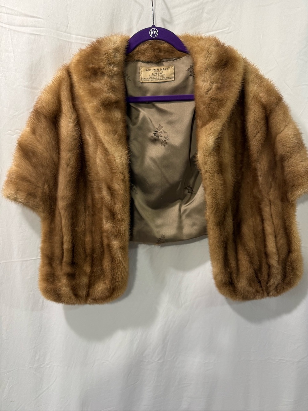 Women's Brown Fur Shawl